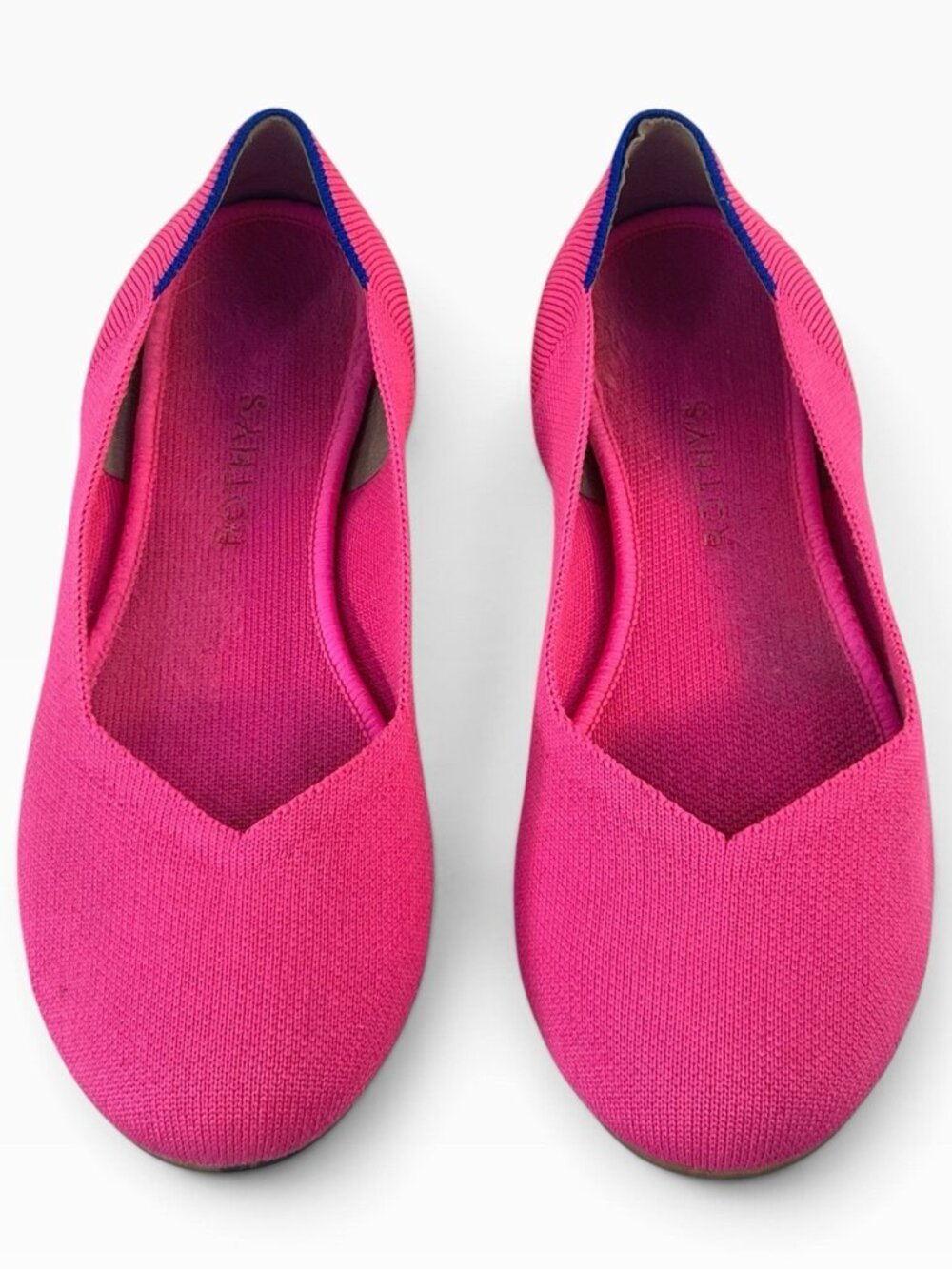 Rothy's The Flat Dragen Fruit Hot Pink Round Toe Flats Slip-On W 9.5